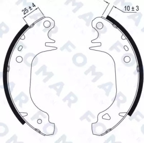 FOMAR FRICTION fo0387 -  Комплект тормозных колодок